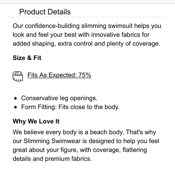 NWOT L.L. Bean Slimming One Piece Swimsuit Size 8 - Picture 9 of 10